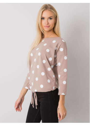 Béžovo hnedé bavlnené tričko