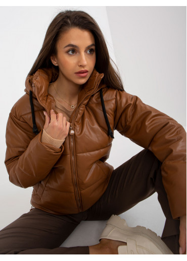 Hnedá prešívaná bunda