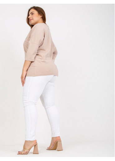 Béžovo hnedé tričko s potlačou