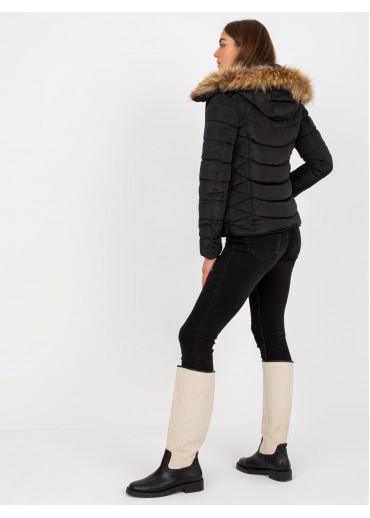 Čierna prešívaná bunda