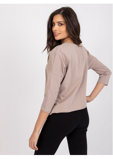 Béžovo hnedé tričko s potlačou