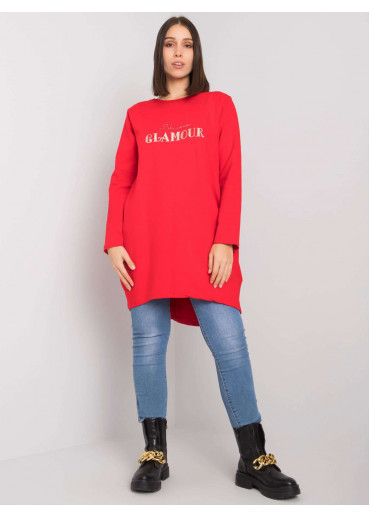 Červená tunika s potlačou