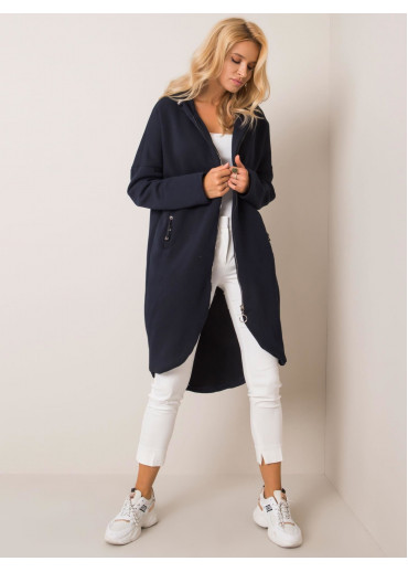 Tmavomodrá predĺžená mikina