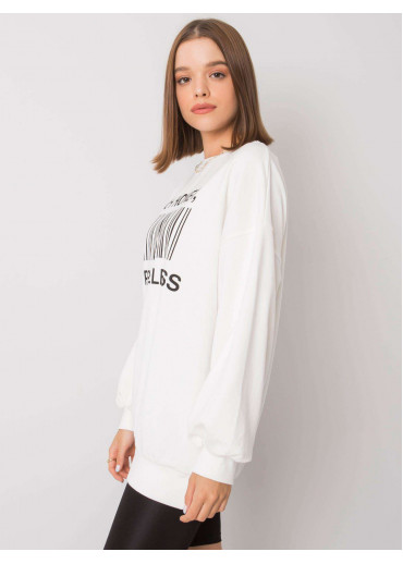 Smotanovo biela mikina s potlačou