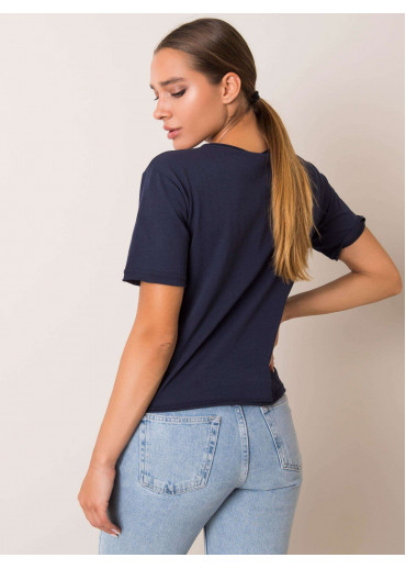 Modré tričko s potlačou