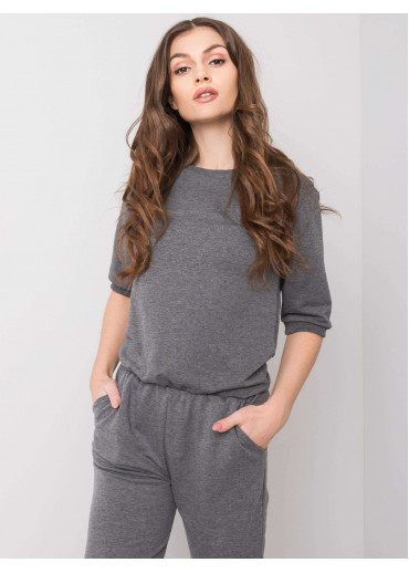 Tmavosivý teplákový overal