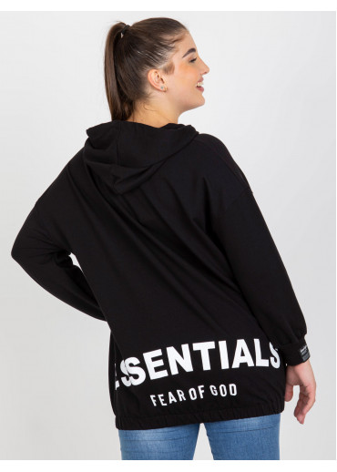 Čierna mikina s kapucňou