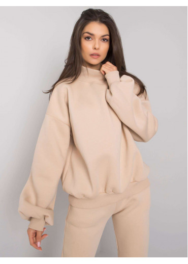 Béžovo hnedá tepláková súprava s vestou