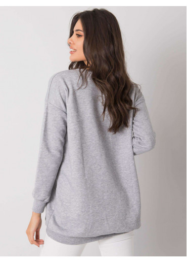 Sivá športovo elegantná mikina