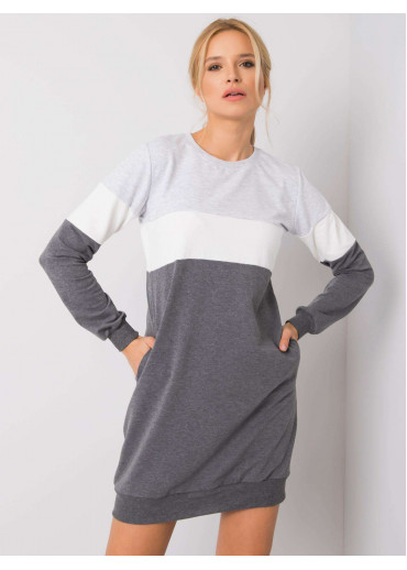 Sivé mikinové šaty