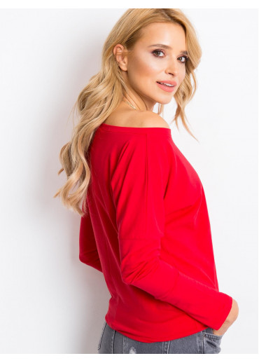 Červené tričko s dlhým rukávom