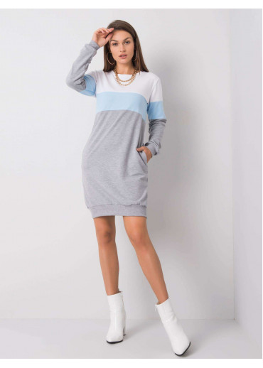 Svetlomodré mikinové šaty