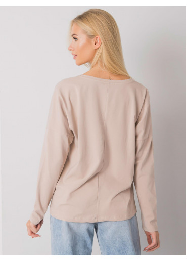 Béžovo hnedé tričko s dlhým rukávom