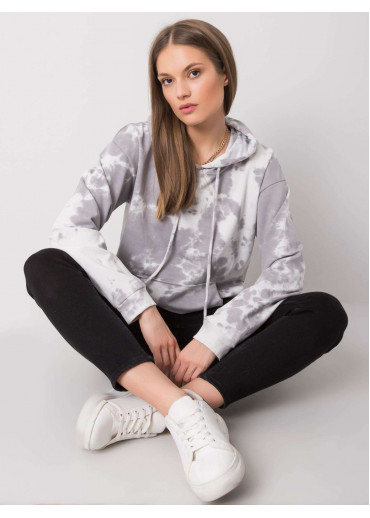 Sivá batikovaná mikina