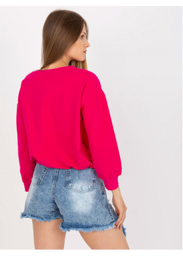 Fuchsiovo ružová mikina