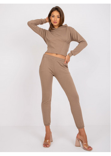 Béžovo hnedá tepláková súprava