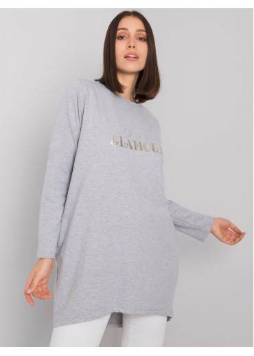 Sivá tunika s potlačou