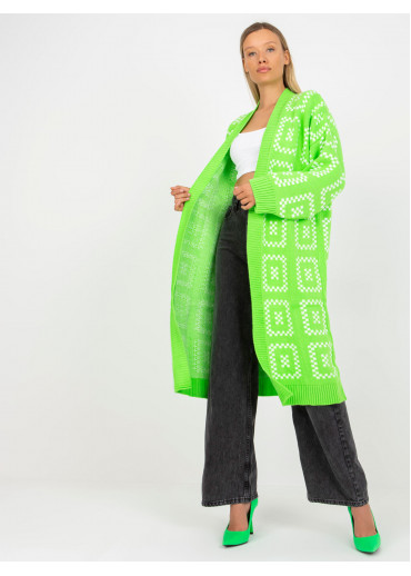 Limetkovo zelený kardigán