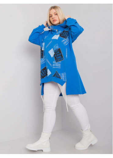 Modrá mikina s kapucňou