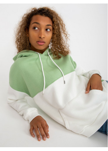 Zelená dvojfarebná mikina