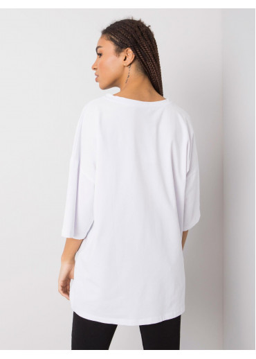 Biele predĺžené tričko