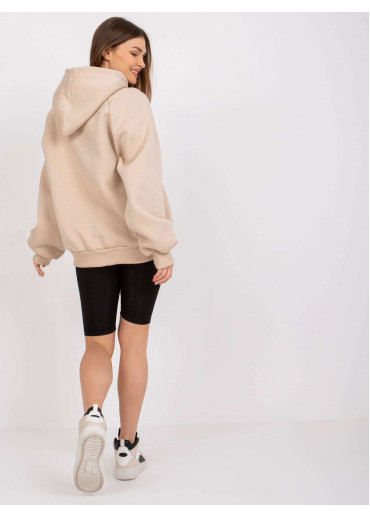 Béžovo hnedá mikina s kapucňou