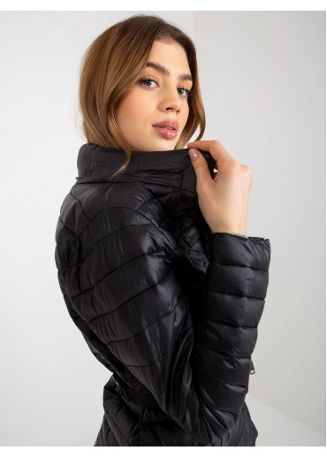 Čierna prešívaná bunda