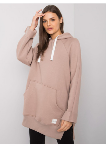 Béžovo hnedá mikina s kapucňou