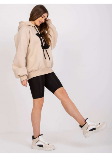 Béžovo hnedá mikina s kapucňou