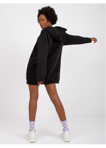 Čierna predĺžená mikina