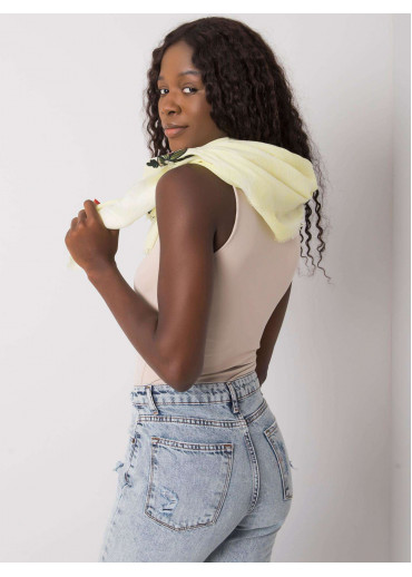 Žltá šatka s výšivkami