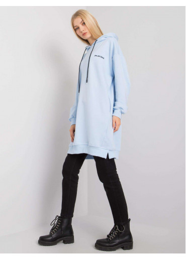Svetlomodrá predĺžená ONE SIZE mikina