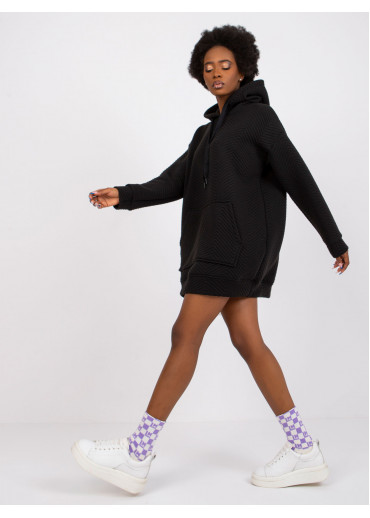 Čierna predĺžená mikina