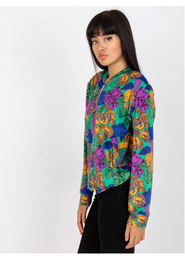 Zelená vzorovaná mikina