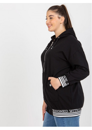 Čierna mikina s kapucňou