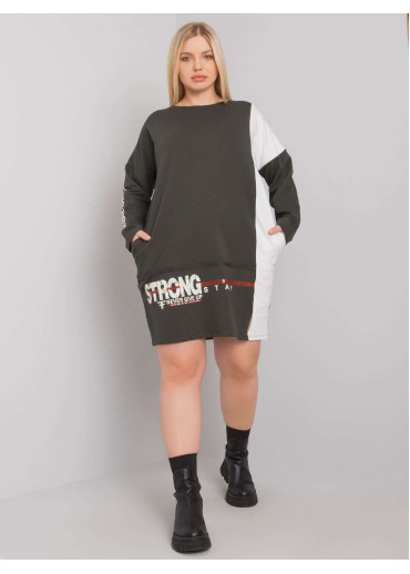 Khaki zelená mikinová tunika