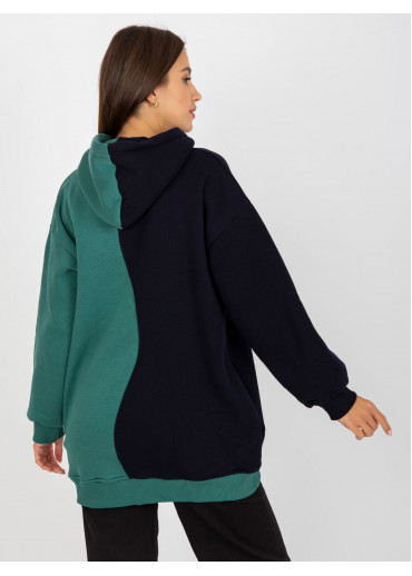 Zelená dvojfarebná mikina