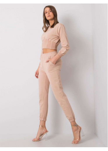 Béžovo hnedá tepláková súprava