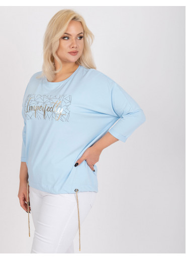 Svetlomodré tričko s potlačou