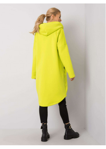 Limetkovo zelená predĺžená mikina