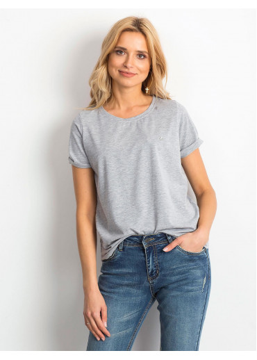 Sivé basic tričko