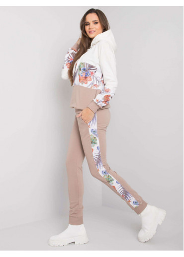 Béžovo hnedá tepláková súprava