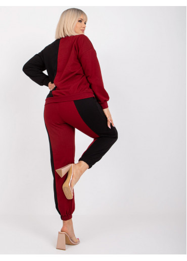 Bordovo červená tepláková súprava