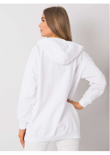 Biela mikina s kapucňou