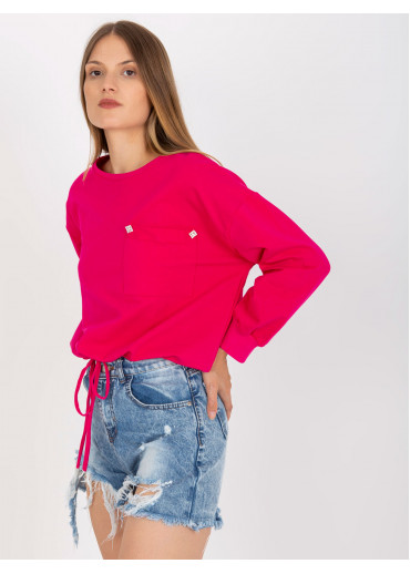 Fuchsiovo ružová mikina