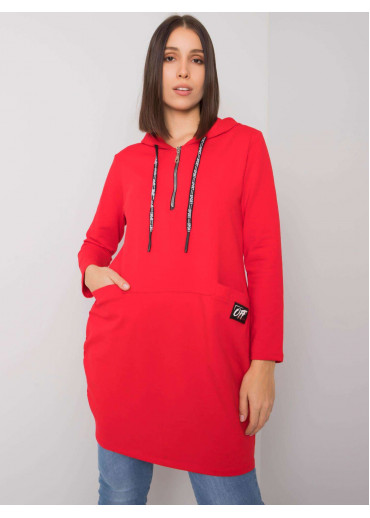 Červená tunika s kapucňou