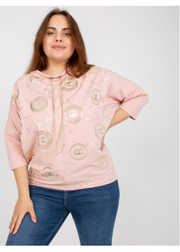 Púdrovo ružové tričko s potlačou