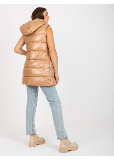 Hnedá prešívaná vesta