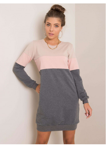 Béžovo hnedé mikinové šaty