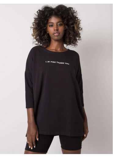 Čierne tričko s 3/4 rukávom